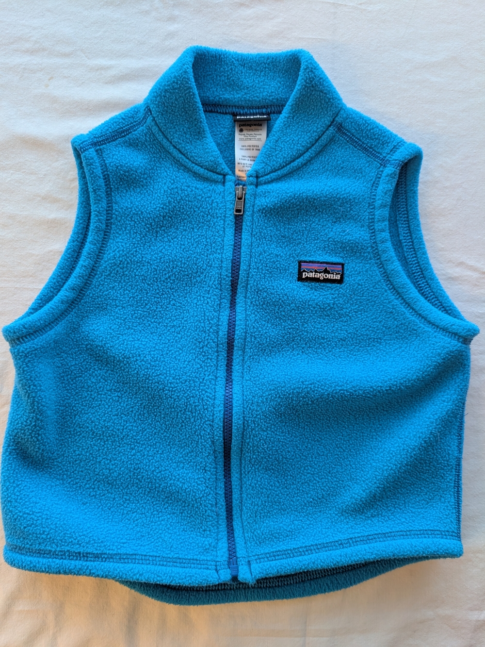Patagonia Bright Blue Fleece Toddler Vest 2T